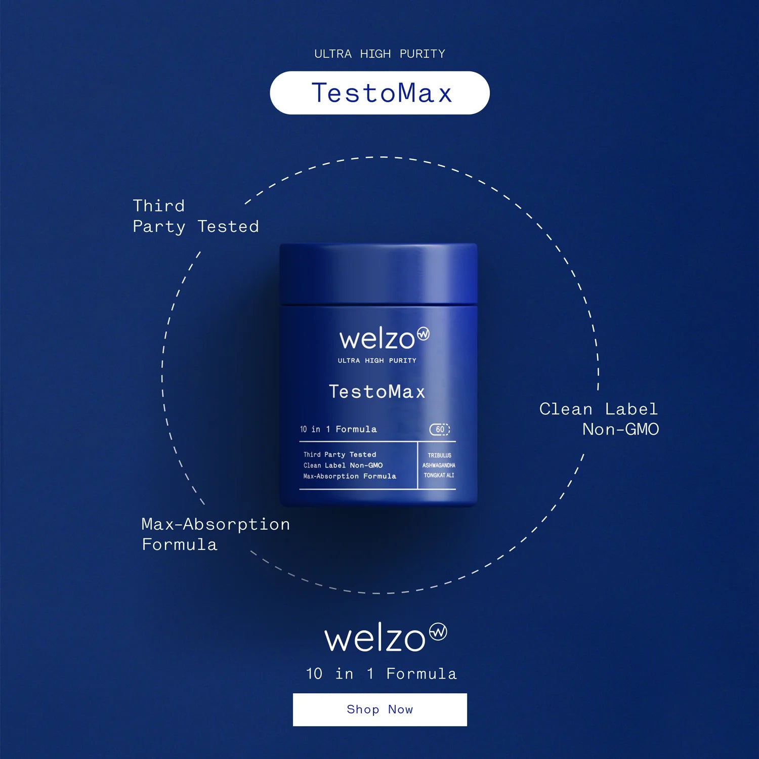 Welzo Ultra Purity TestoMax Testosterone Supplement